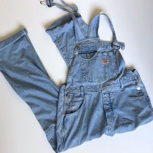 Custom-Embroidered Vintage Demin Overalls